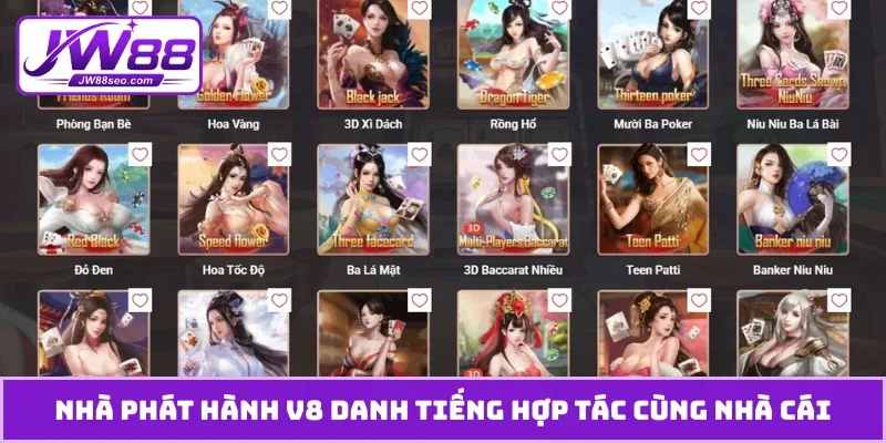 Nhà phát hành V8 danh tiếng hợp tác cùng nhà cái