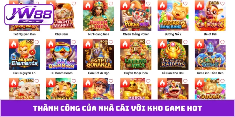Thành công của nhà cái với kho game hot